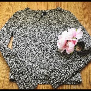 Full Multi Stitched Cropped Sweater